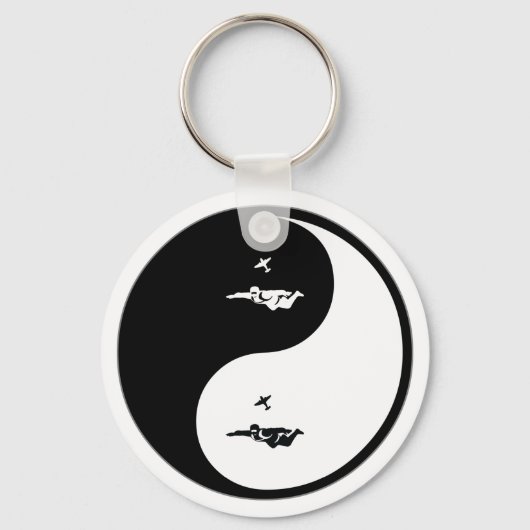 Yin Yang Skydiving Sleutelhanger (Voorkant)