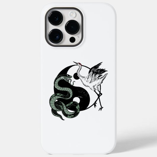 Yin Yang Slang en kraansymbool Case-Mate iPhone Case (Achterkant)