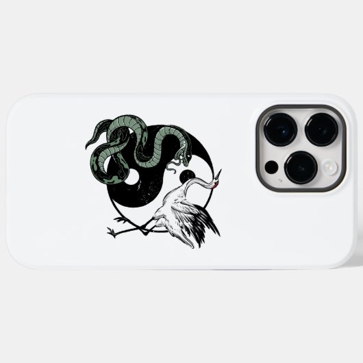 Yin Yang Slang en kraansymbool Case-Mate iPhone Case (Achterkant (horizontaal))