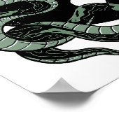 Yin Yang Slang en kraansymbool Poster (Hoek)