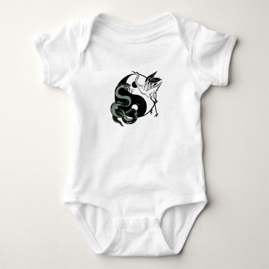 Yin Yang Slang en kraansymbool Romper (Voorkant)