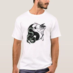 Yin Yang Slang en kraansymbool T-shirt