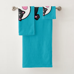 Yin Yang Slapende Katten In Zwart En Wit Bad Handdoek