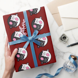 Yin Yang Slapende Katten In Zwart En Wit  Cadeaupapier