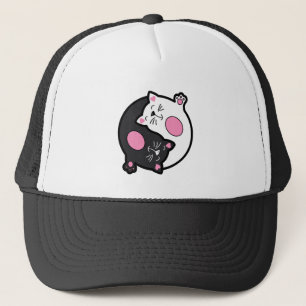 Yin Yang Slapende Katten In Zwart En Wit Trucker Pet
