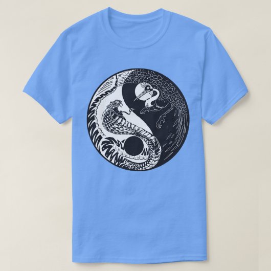 Yin Yang Snake vs Crane T-shirt (Design voorkant)