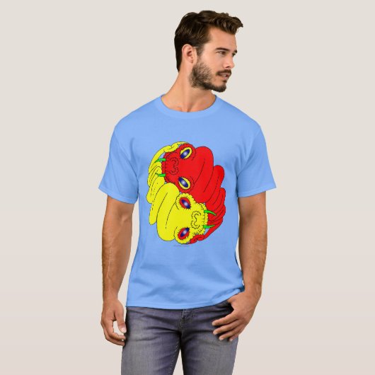 Yin Yang Snakes T-shirt (Voorkant volledig)