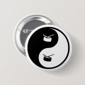 Yin Yang Snare Drum Ronde Button 5,7 Cm (Voorkant /achterkant)