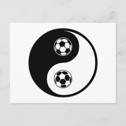 Yin Yang Soccer Briefkaart (Voorkant)