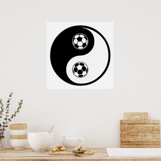 Yin Yang Soccer Poster (Keuken)
