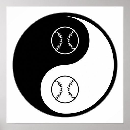 Yin Yang Softball Poster (Voorkant)