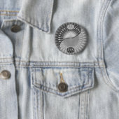 Yin Yang spiral design-knop Ronde Button 5,7 Cm (In situ)