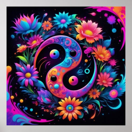 Yin Yang Spirituele Harmonie Poster (Voorkant)