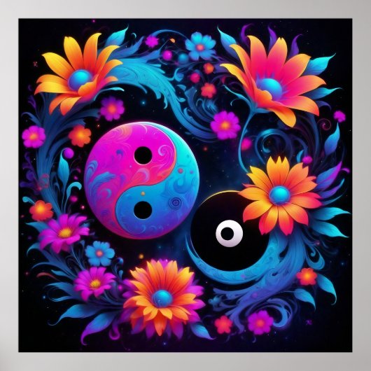 Yin Yang Spirituele Harmonie Poster (Voorkant)