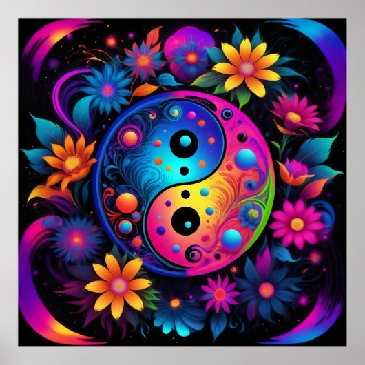 Yin Yang Spirituele Harmonie Poster (Voorkant)