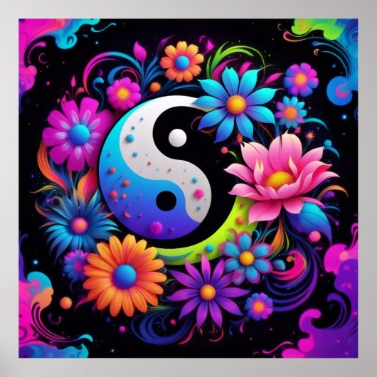 Yin Yang Spirituele Harmonie Poster (Voorkant)