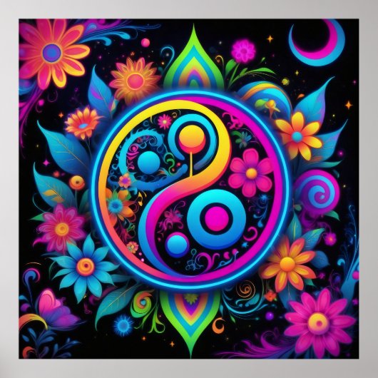 Yin Yang Spirituele Harmonie Poster (Voorkant)