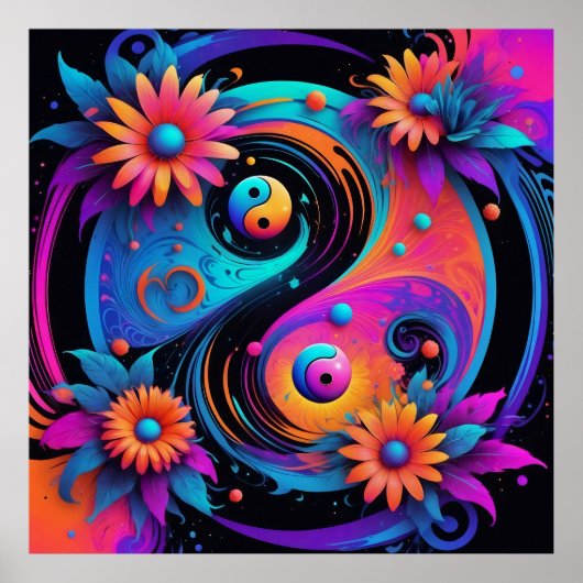 Yin Yang Spirituele Harmonie Poster (Voorkant)