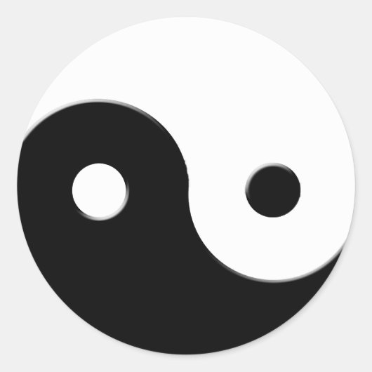 Yin & Yang Spirituele Harmony Asian Art Sticker (Voorkant)