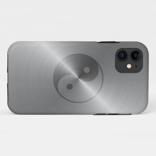 Yin Yang (Staal) Case-Mate iPhone Case (Achterkant (horizontaal))