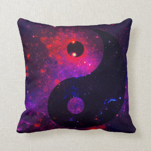 Yin Yang Stardust Blue Paars Red Kussen