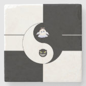 Yin Yang Stenen Onderzetter (Voorkant)