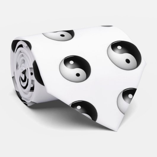 Yin & Yang Stropdas (Opgerold)