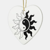 Yin yang sun keramisch ornament (Links)