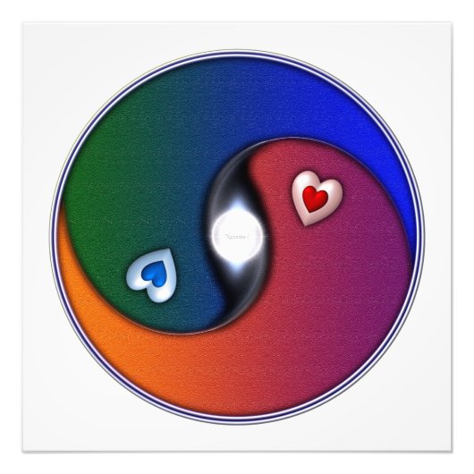 Yin Yang Sun Valentijn Love Foto Afdruk (Voorkant)