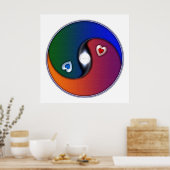 Yin Yang Sun Valentijn Love Poster (Keuken)