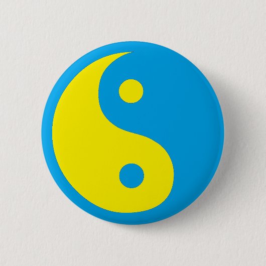 Yin Yang Swedish Style Ronde Button 5,7 Cm (Voorkant)