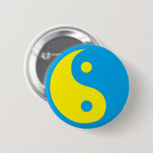 Yin Yang Swedish Style Ronde Button 5,7 Cm (Voorkant /achterkant)