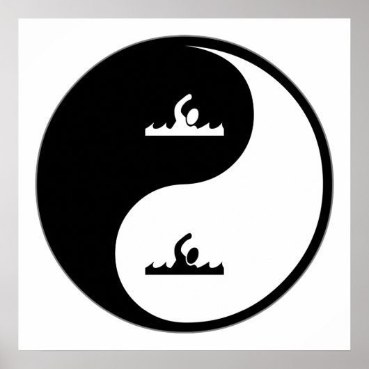 Yin Yang Swimming Poster (Voorkant)