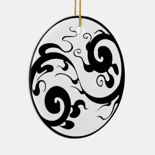 Yin Yang Swirl Ornament (Rechts)