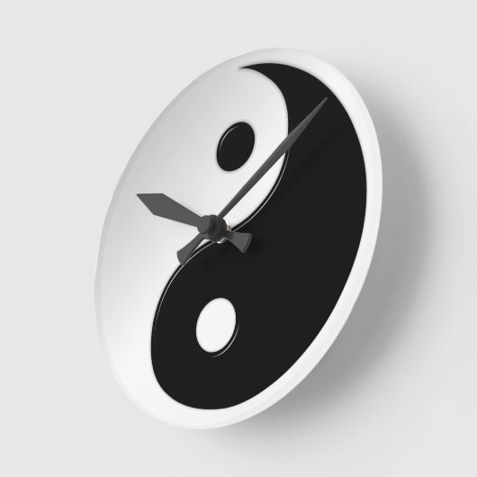 Yin Yang Sybol Round Wall klok (Hoek)