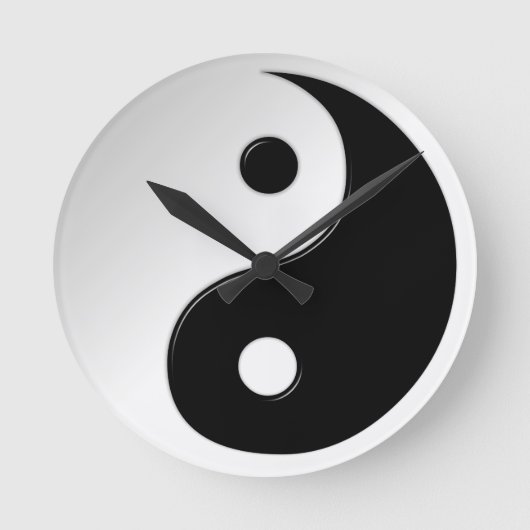 Yin Yang Sybol Round Wall klok (Voorkant)