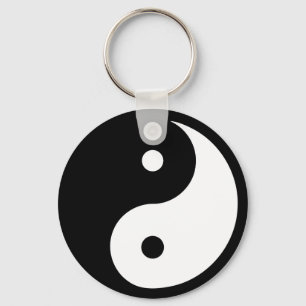 Yin Yang Symbol Black White Sleutelhanger