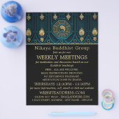 Yin & Yang Symbol, boeddhistische Groep Adverteren Flyer (Enkel)