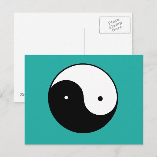 Yin Yang Symbol Briefkaart (Voorkant / Achterkant)