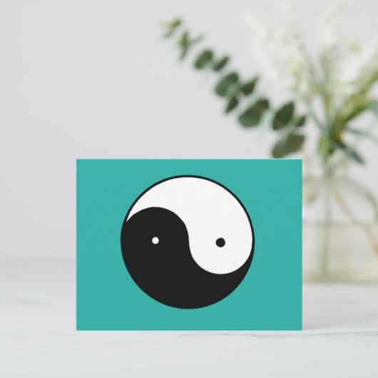 Yin Yang Symbol Briefkaart (Staand voorkant)