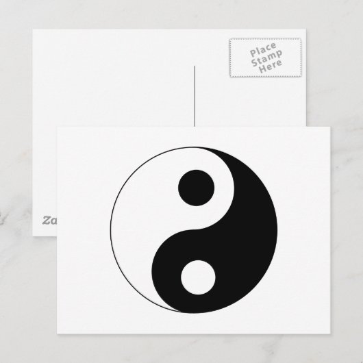 Yin Yang Symbol Briefkaart (Voorkant / Achterkant)