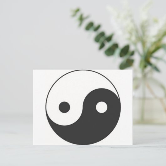 YIN & YANG SYMBOL BRIEFKAART (Staand voorkant)