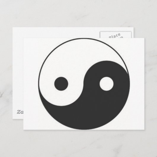 YIN & YANG SYMBOL BRIEFKAART (Voorkant / Achterkant)