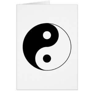 Yin Yang Symbol Card
