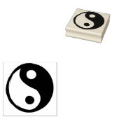 Yin Yang Symbol Dark and Light Rubberstempel (Gestempeld)