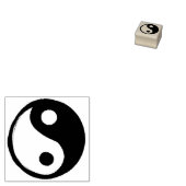 Yin Yang Symbol Dark and Light Rubberstempel (Gestempeld)