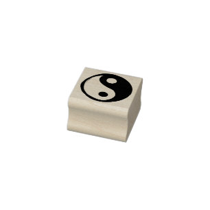 Yin Yang Symbol Dark and Light Rubberstempel