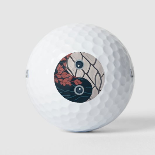 Yin Yang Symbol Golfballen (Voorkant)