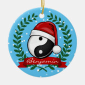 Yin Yang Symbol Holiday Keramisch Ornament (Voorkant)