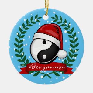 Yin Yang Symbol Holiday Keramisch Ornament